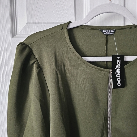 Zeagoo Zippered Front Cropped Blazer Jacket - Size XL - Picture 8 of 15